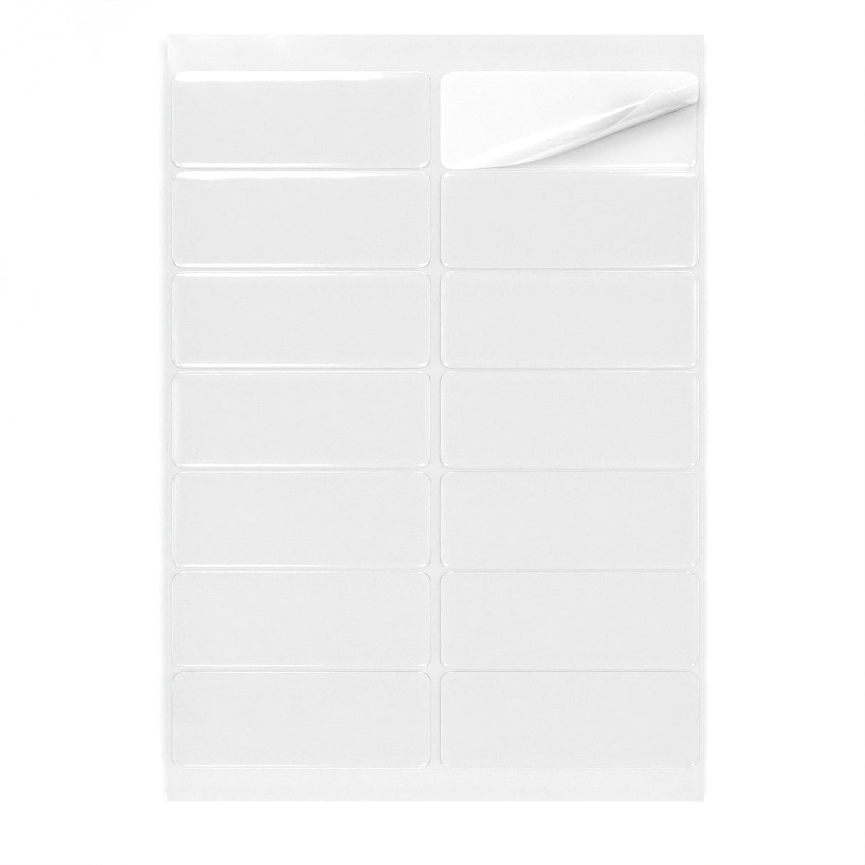 Etichette adesive rettangolari