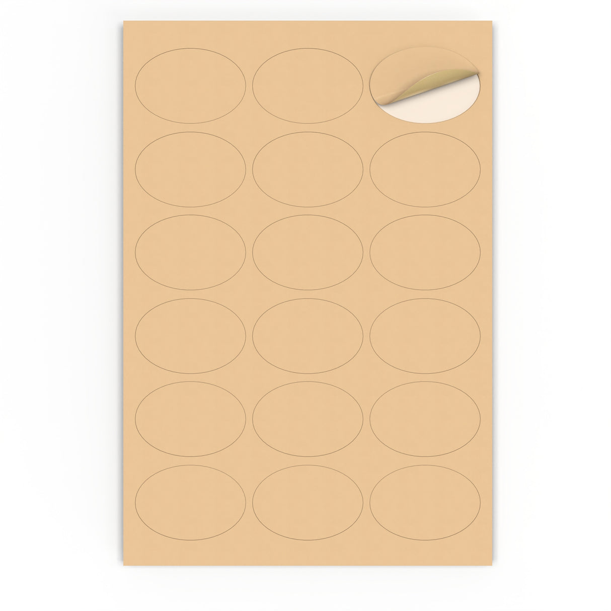 Etichette adesive ovale