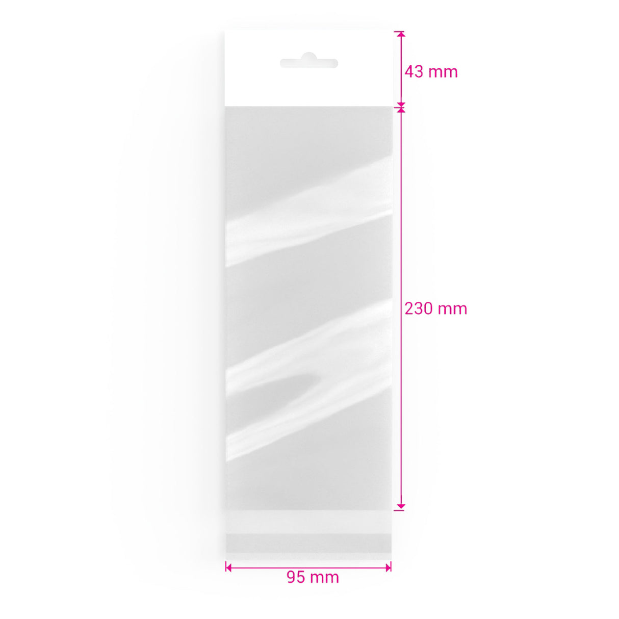 Sacchetti in cellofan con dispositivo d'aggancio (PPO)