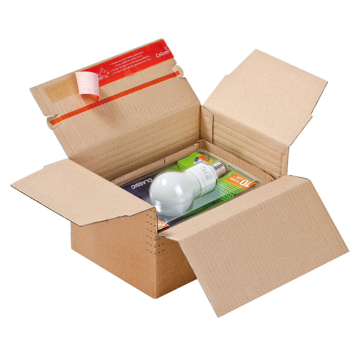 Scatola in cartone a profonditÃ  variabile con chiusura autosigillante per spedizioni