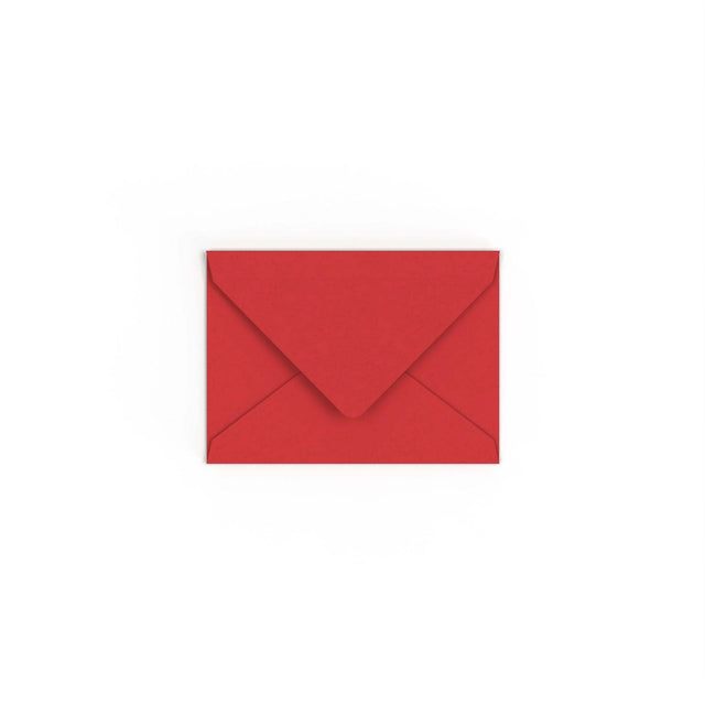 C7 Cherry Red British Made Gummed V-Flap Envelope (82 x 113mm)