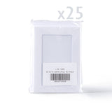 Confezione di biglietti bianchi martellati con finestra rettangolare