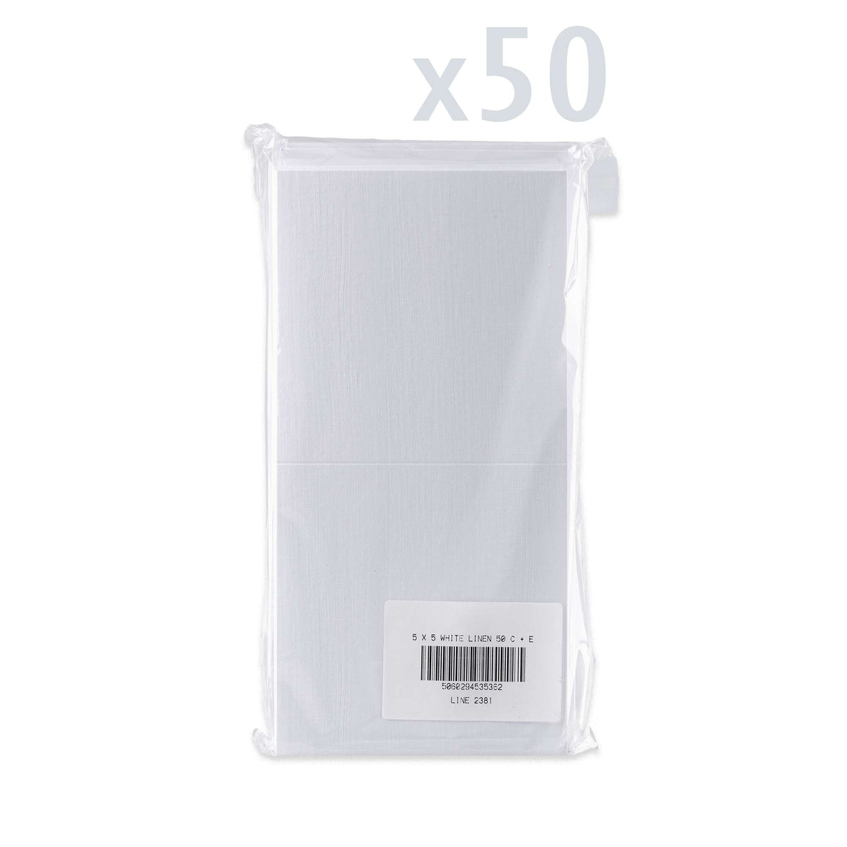 Confezione di biglietti e buste con finitura lino