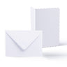 White Scalloped Cards & Envelopes Pack White 114x162 mm + 105x148 mm