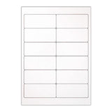 Etichette adesive  bianche e trasparenti