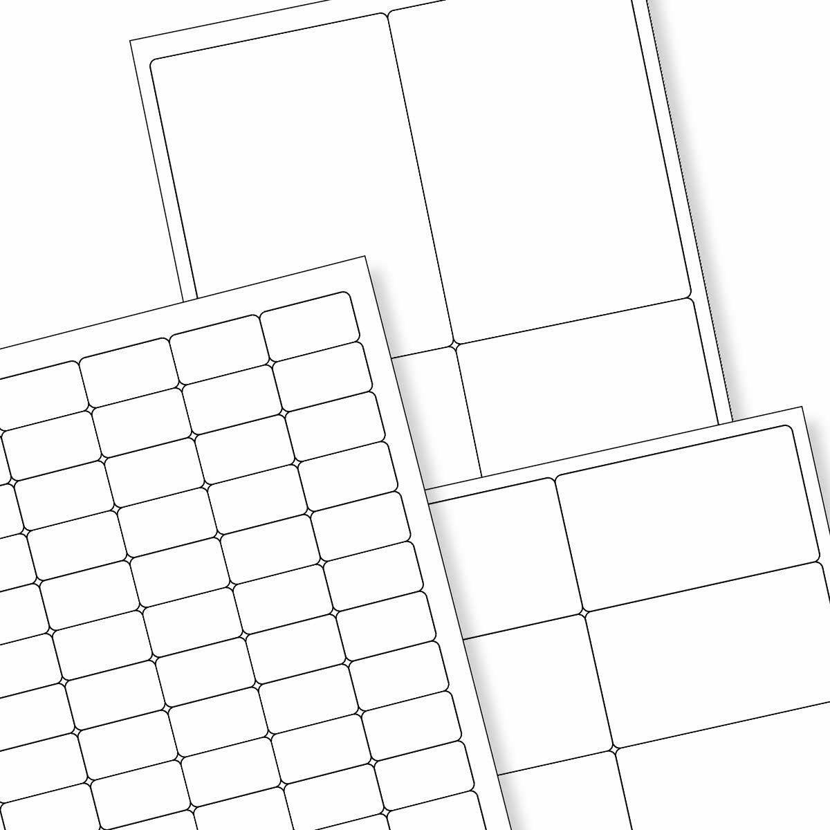 Etichette adesive  bianche e trasparenti