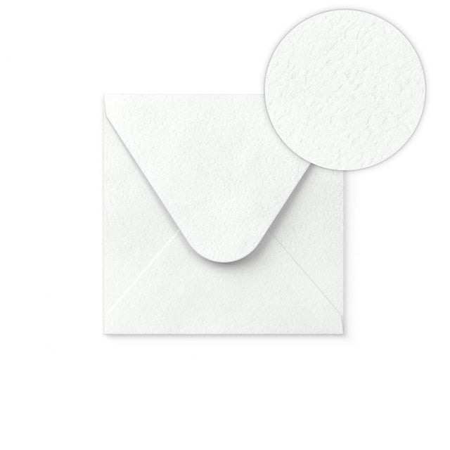 White Envelope Hammered Texture 110x100 mm