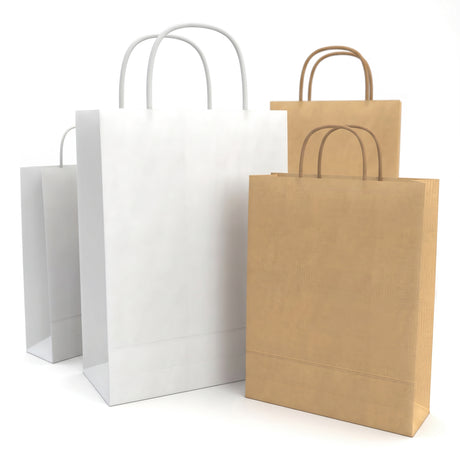 Borsa di carta con manici intrecciati